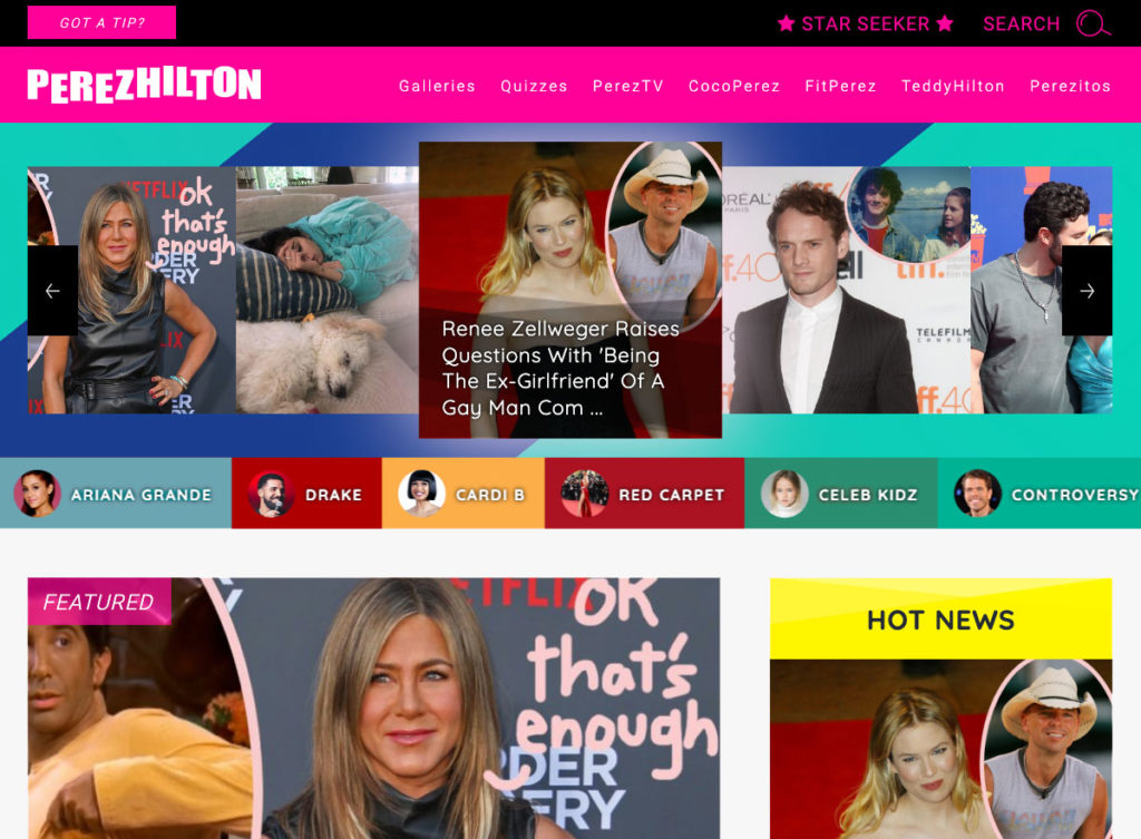 PerezHilton.com New Website Design By GrowthMed Medical Marketing